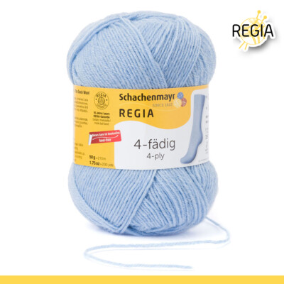 100g Regia   UNI 4 FACH   52 Farben Sockenwolle Schachenmayr stricken