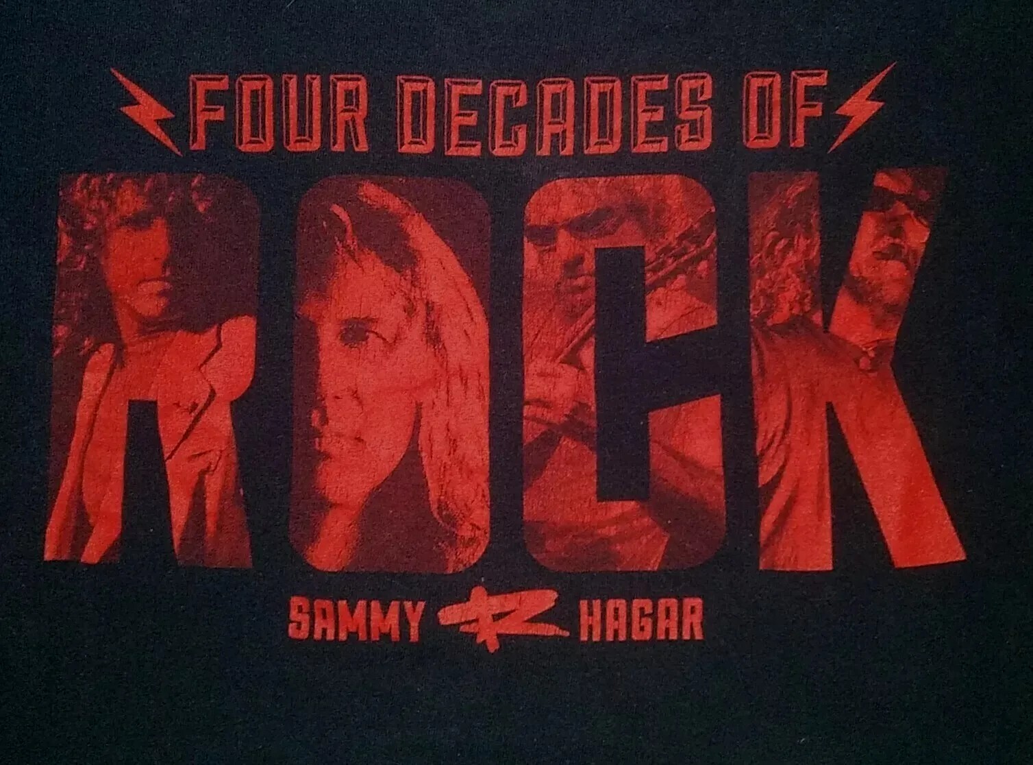 Sammy Hagar 4 Decades Of Rock T Shirt Size M Gem