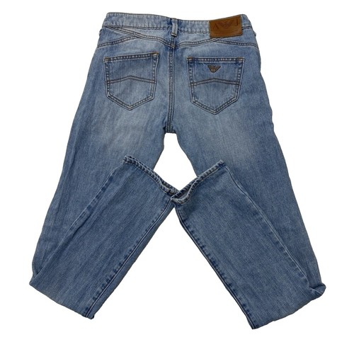 Armani Jeans Vintage 00s Metal Logo Denim Jeans Pants Mens 36 Size
