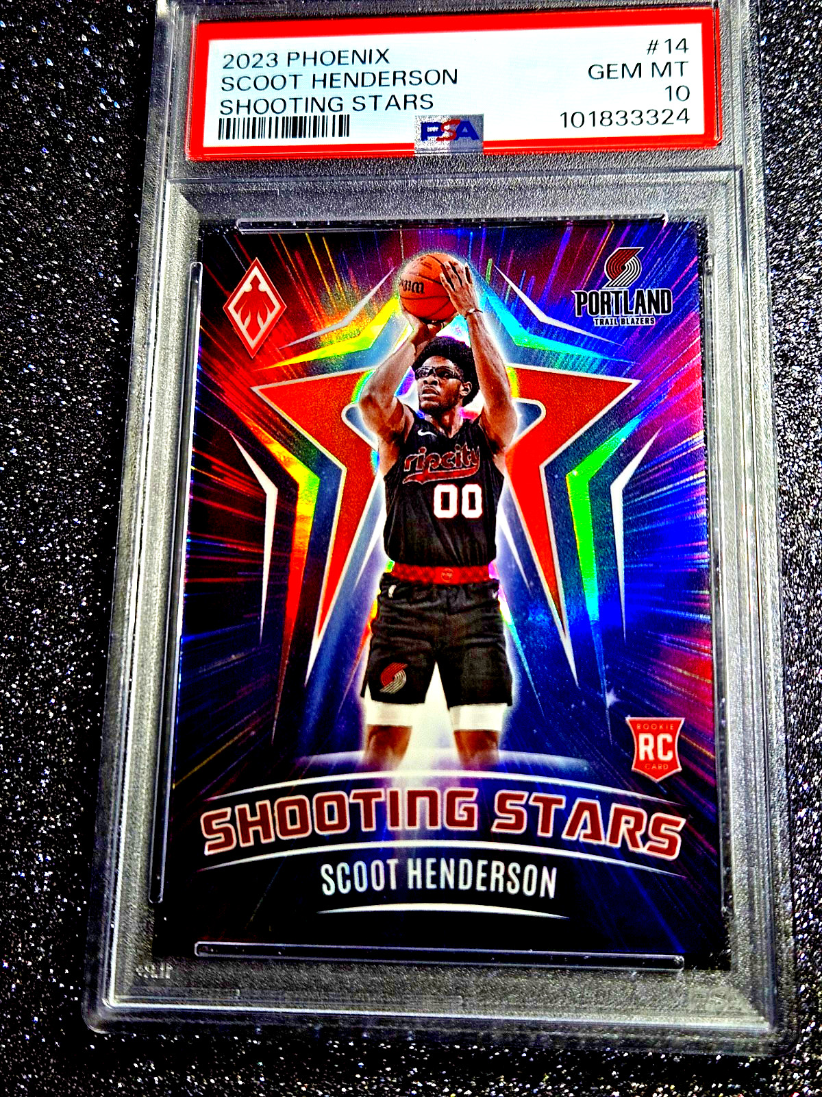 Scoot Henderson 2023-24 Panini Phoenix Shooting Stars SSP RC #14 PSA 10 GEM MINT