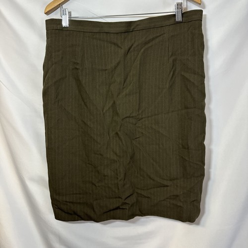 Escada by Margaretha Ley Womens Green Wool Made In Germany Skirt 42