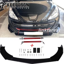 For Peugeot 106 205 206 207 406 Front Bumper Lip Splitter Body Kit Parts Glossy