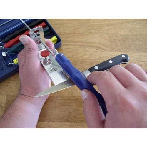 Schärfset mit 3 Abziehsteinen inkl. Klammer Führungsstäbe Schleiföl Transportbox - Bild 2 von 4