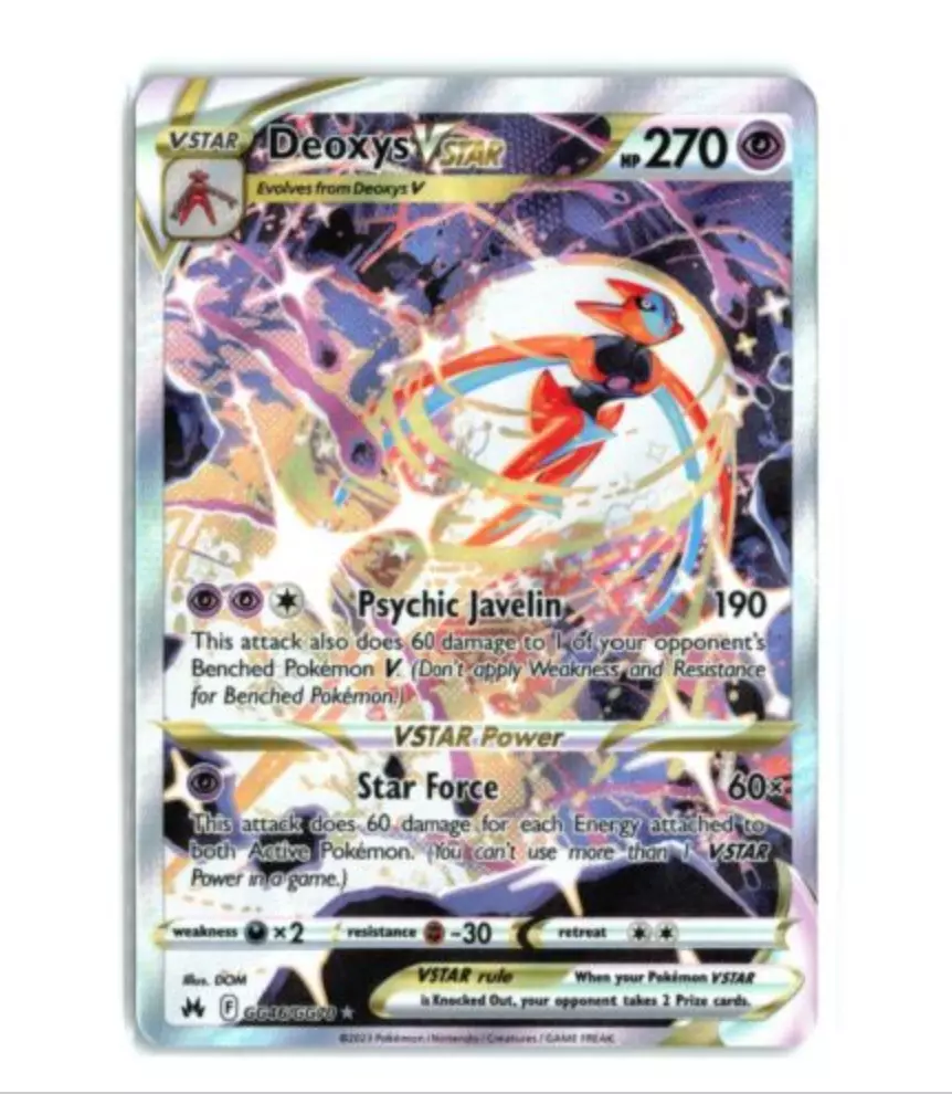 Deoxys VSTAR GG46/GG70 Full Art NM/M Crown Zenith Pokemon Card