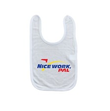 Nice Work Pal Baby Bib - Laughing Giraffe Baby Bib - One Size - Soarin Inspired