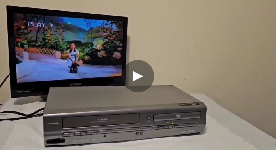 Magnavox mwd2205 DVD VCR Combo Reproductor Vhs con Control Remoto, Cables A/V Foto 3 de 3