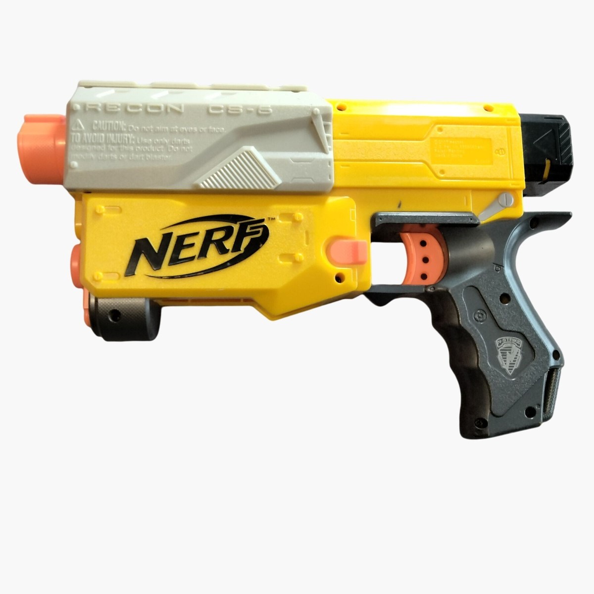 NERF トイガン イエロー/グレー Nerf N-Strike Maverick REV-6 Revolver Dart Gun Yellow - Ships Free