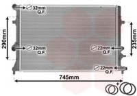 VAN Wezel WasserküHler MotorküHler KüHlrippen GelöTet FüR VW Golf VI 5K1 1.2 TSI