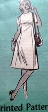 LOVELY VTG 1960s DRESS Sewing Pattern 12/34