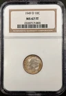 1949 D Roosevelt Dime certified MS 67 FT by NGC!