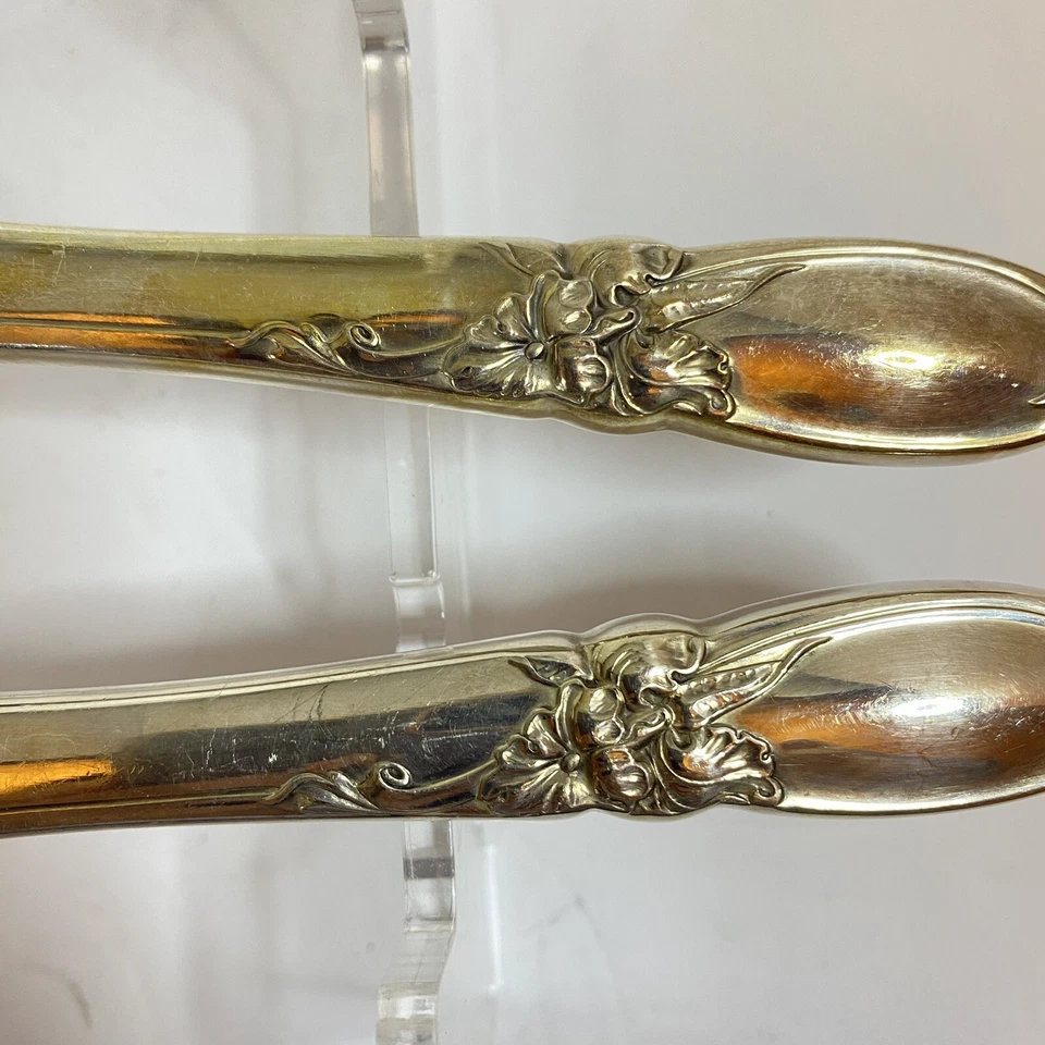 Juego de ensalada Oneida WHITE ORCHID Community plateado plástico con mango plateado Foto 3 de 4