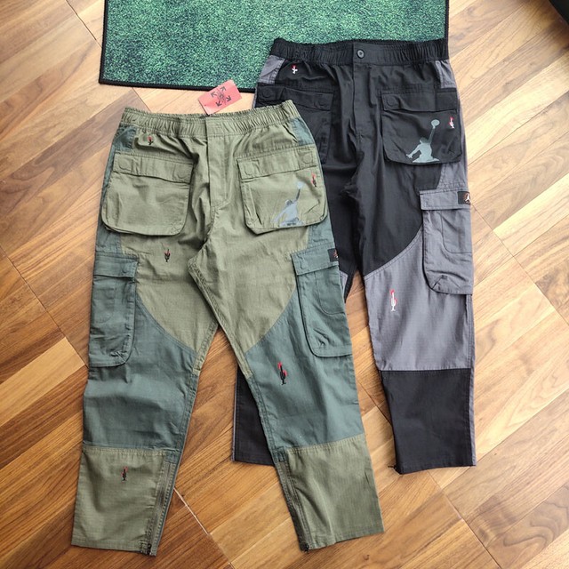 New Menâs Travis Scott X Nike Jordan Black Cargo Pant Cactus Jack Astroworld NW | eBay