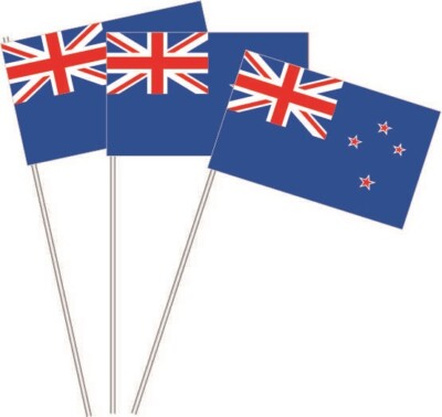 Papierfahnen Papierfähnchen Neuseeland Flagge Fahne
