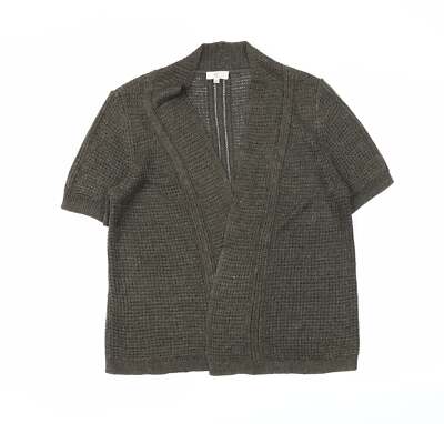 CC Damen Strickjacke grün Kragen Flachs Größe M