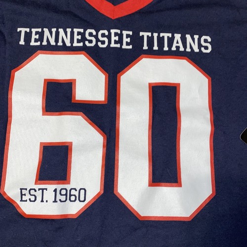TENNESSE TITANS T Shirt WOMEN LARGE New W/TAGS NFL TEAM APPAREL V Neck Cotton - Picture 2 of 5