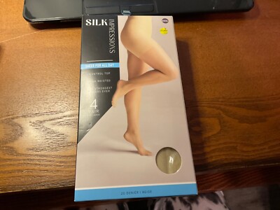 Silk Impressions   Sheer For All Day. 20 Denier    Beige 4-pack sealed XXXL