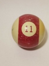 Vintage Bakelite Stripe 11 Ball Billiard Pool Replacement 2 1/4" Standard Size