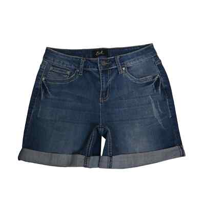 Earl Jeans Cuffed Denim Jean Shorts Womens