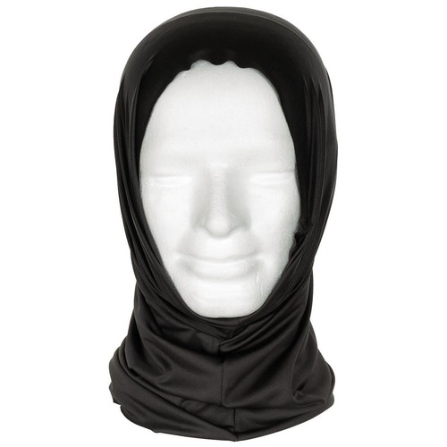 Máscara facial para el cuello Gaiter pasamontañas bufanda bufanda pulsera táctica negra MFH - Imagen 2 de 3