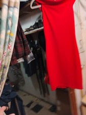 Sleek and Slender Fashion Nova Hot Cocktail Chic Red Dress (Large) *NEW*