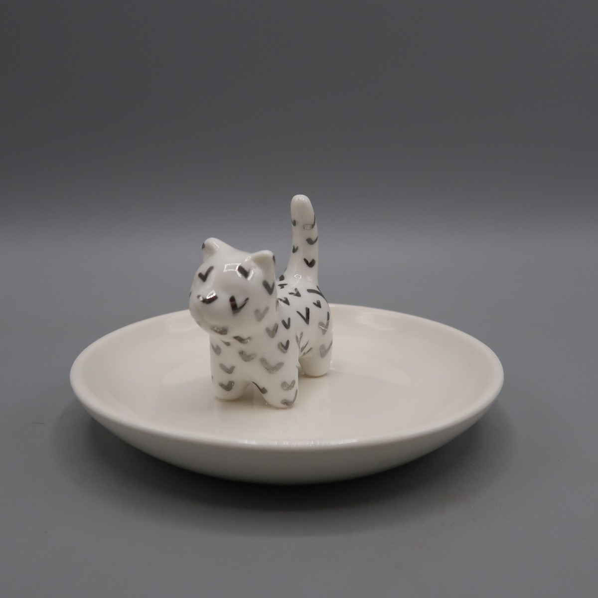 White Cat Themed Ring Holder Trinket Tray Chic Jewelry Organizer Lauren  Conrad