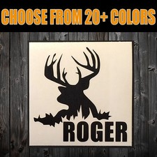 3 inch BUCK DEER Name Monogram Vinyl Decal Sticker for YETI RTIC HUNTING Tumbler