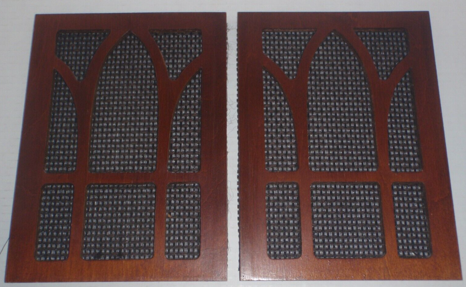 Grandfather Clock Lattice Wood Side Panel Pair NICE!
