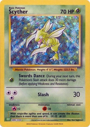 Scyther 006/034 Trading Card Game Classic
