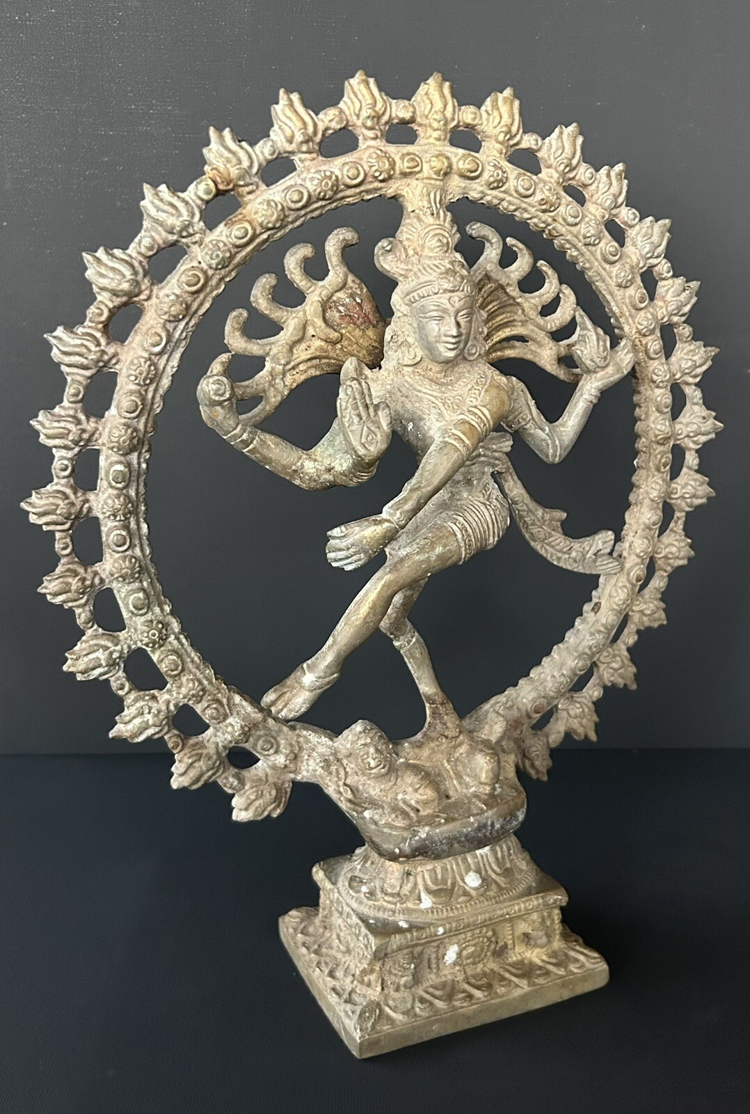 LARGE 11” Dancing Hindu God Shiva Nataraja Bronze Statue Sculpture 5 LBS