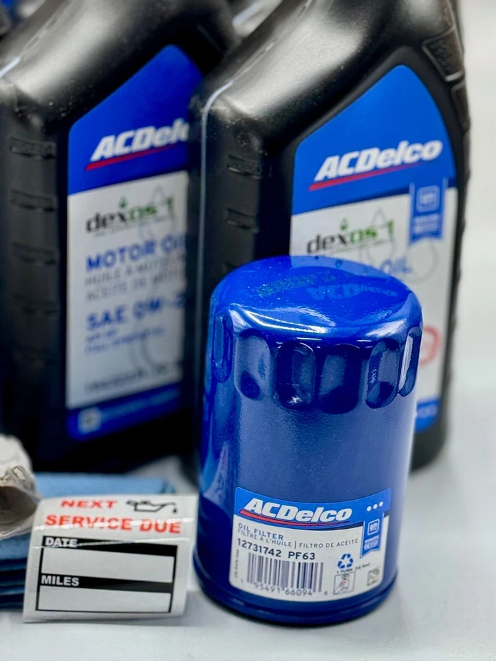 Kit de troca de óleo 14-25 Silverado 1500 5.3L V8 Acdelco Dexos1 0W-20 8qt / PF63 - Imagem 2 de 3