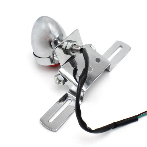 Luz trasera universal para motocicleta soporte para matrícula luces de freno café corredor - Imagen 4 de 6