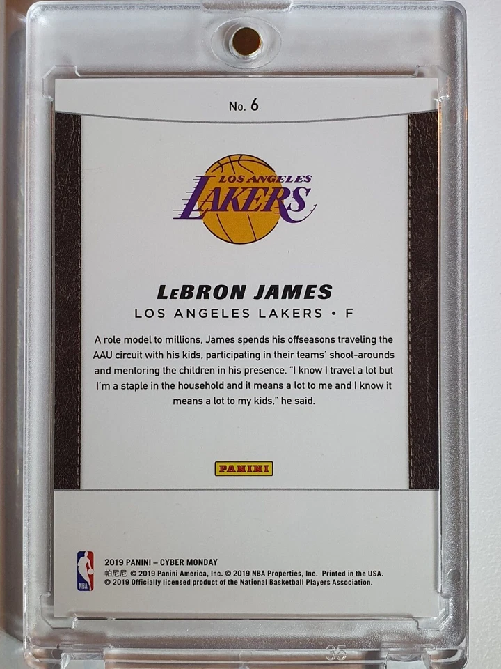 2019 Panini Cyber Monday Lebron James #6 FUTURE FRAMES Prizm /99 - Raro - Imagem 3 de 3