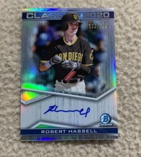 2020 Bowman Draft Chrome 139/250 Robert Hassell Class of 2020 Refractor Auto