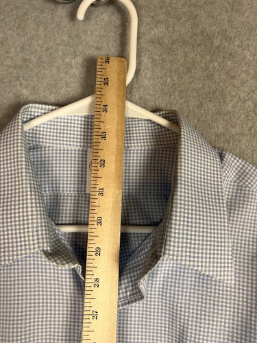 Camisa de vestir Brooks Brothers 1818 para hombre azul y blanco ajuste tradicional talla 16,5-32 - Imagen 7 de 9