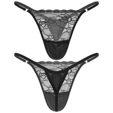 Men’s Sexy Underwear Outfits Sissy Lace Bra + Boxer Briefs Stockings Underpants