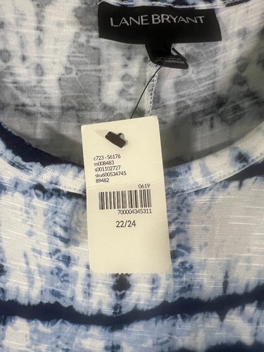 Lane Bryant Tank Maxi Boho Stretch Summer Dress Blue w/Pockets Size 22/24 NWT - Picture 18 of 21
