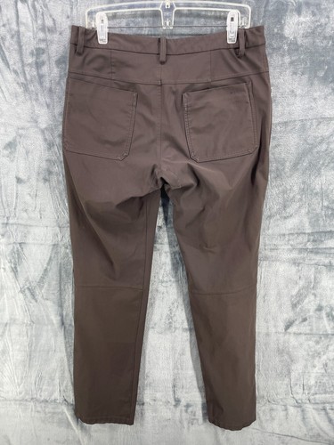 Lululemon Mens ABC Pants Stretch 5 Pocket Mens 34 x 32 Dark Brown Gusset Pockets - Picture 10 of 17
