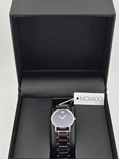 $995 MSRP | Movado Women's Classic Museum Blue Dial  Swiss Made Watch - 0607235