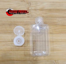 100 Empty Bottles 2 oz (60ml) Travel Size Refillable Containers Leak Proof Cap