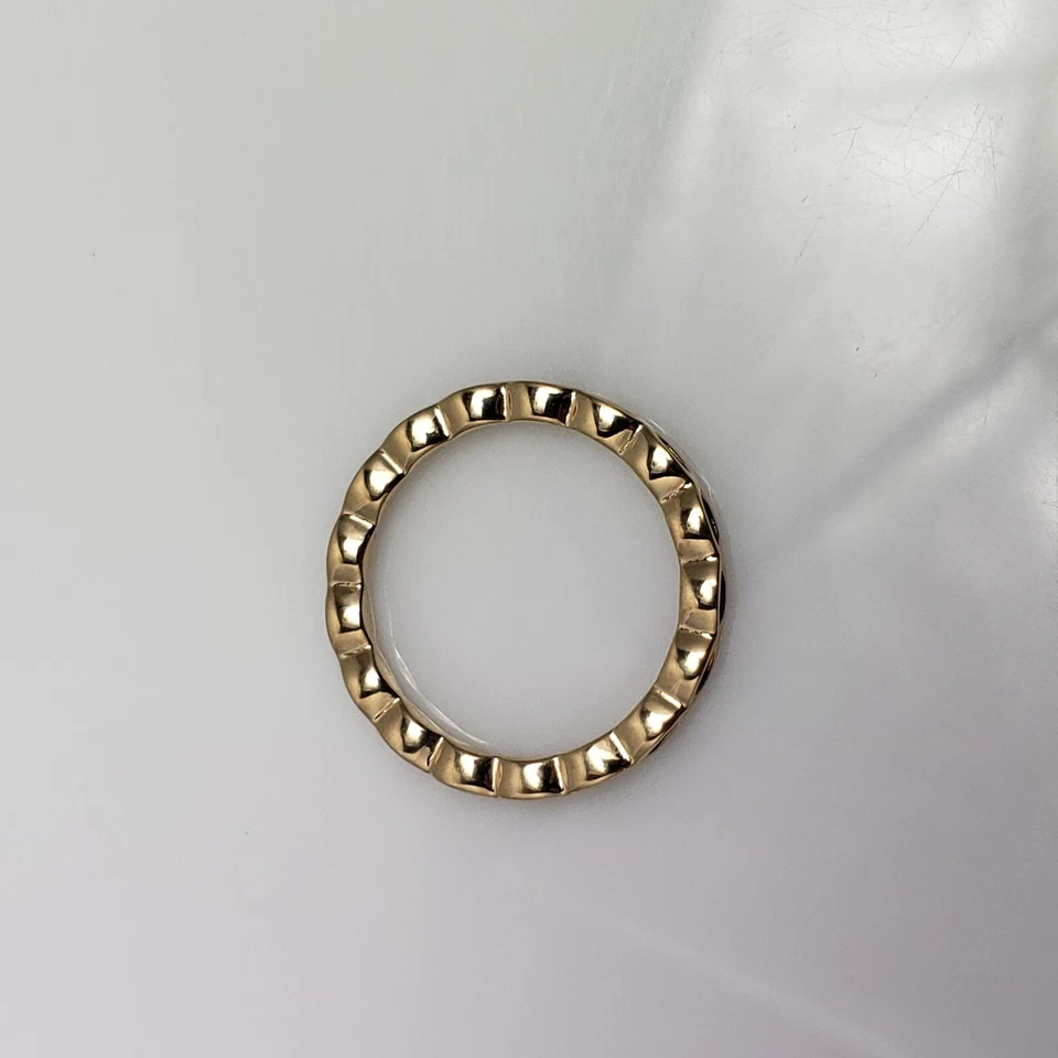 Pandora 14k Yellow Gold Black Enamel Ring Band 150173EN16 Euro 60 / US 9 - Image 4 of 4