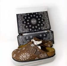 NEW Bravest Studios London Mule Mocha Paisley Men Size 8 Boston