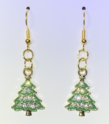 Gold Christmas Tree🎄Drop Dangle Earrings!!