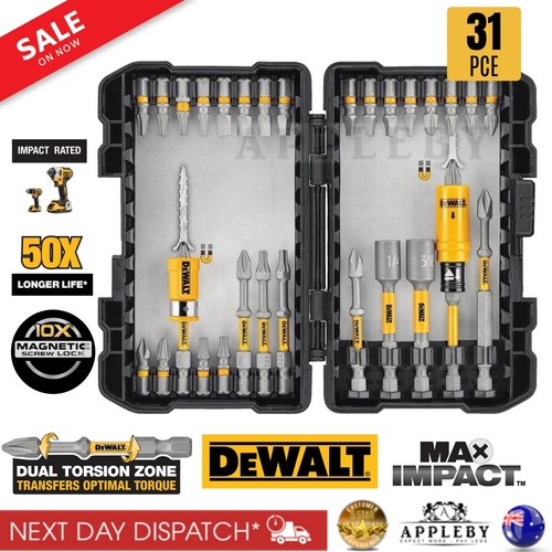 DeWalt 31 Piece Max Impact Driver Bit Set Dual Torsion Zone Magnetic ...