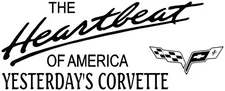Heartbeat of America Yesterday Corvette C6 Vinyl Decal Your Color Choice Sticker