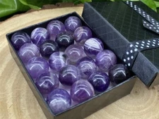 20PCS Natural Amethyst Ball Quartz Crystal Sphere 15MM Reiki Divination ball