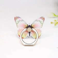 360° Rotating Butterfly Phone Ring Stand Holder Metal Finger Kickstand Knob Loop