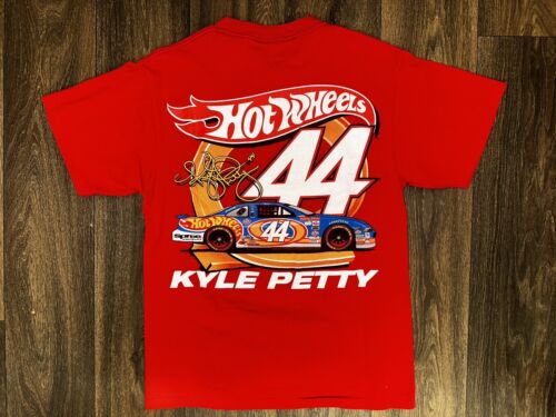Vintage NASCAR Hot Wheels Shirt Medium Kyle Petty 1998 Red Tee 30 Years Of Cool - Picture 2 of 5