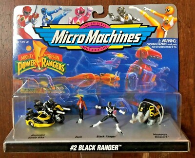 Power Rangers Megamorph Machine Might Morphin Power Rangers Micro Machines #2 Black Ranger | eBay