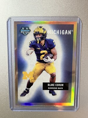 Blake Corum Michigan Bowman U Chrome NFL 2023 1955 THROBACK ROOKIE PRIZM