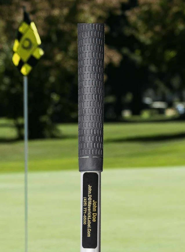 Etiquetas personalizadas para palos de golf/vástago de tinta color negro y dorado con cualquier nombre/información Foto 2 de 2